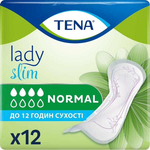 Урологічні прокладки Tena Lady Slim Normal, 12 шт. - Pampik