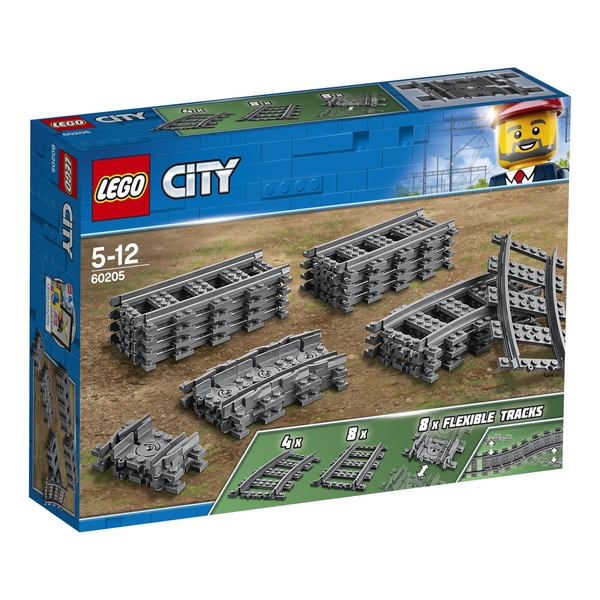 Конструктор LEGO City Рейки, 20 деталей (60205) - Pampik