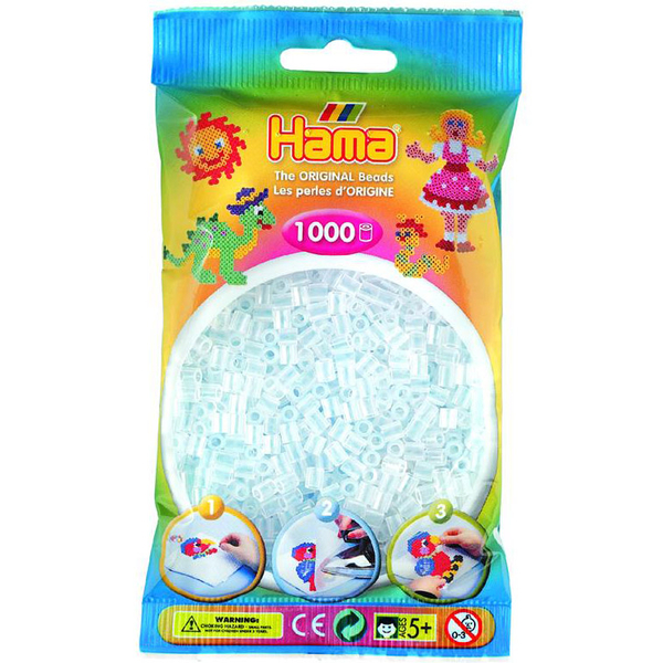 Термомозаіка Hama Midi Набір прозорих намістин, 1000 шт. (207-19) - Pampik