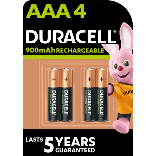 Акумулятори Duracell Rechargeable AAA 900 mAh HR03/DX2400, 4 шт. (5005015) - Pampik