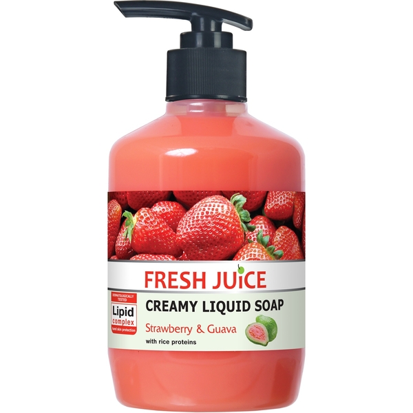 Крем-мило Fresh Juice Strawberry & Guava, 460 мл - Pampik