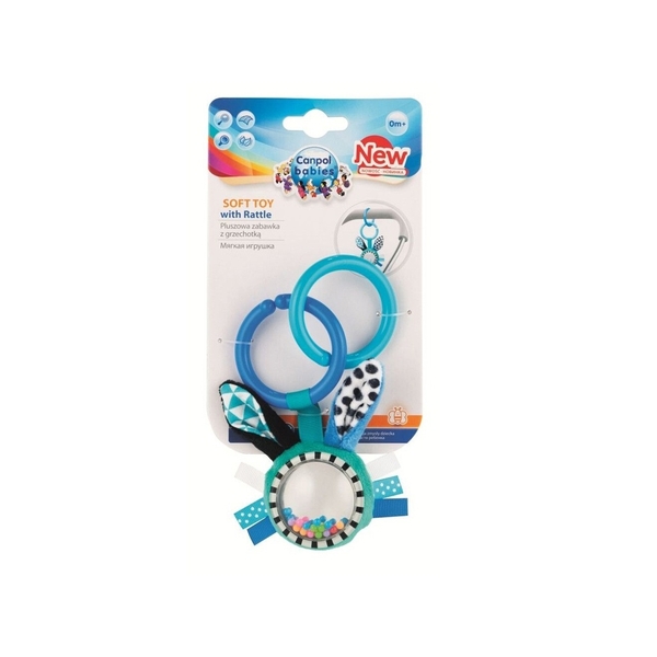 Іграшка-брязкальце Canpol Babies Zig Zag, блакитний (68/058_blu) - Pampik
