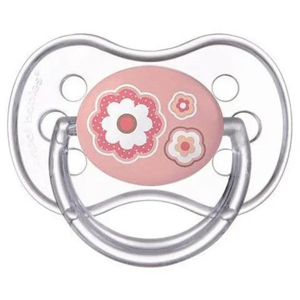 Силіконова симетрична пустушка Canpol Babies Newborn Baby 6-18 міс., рожевий (22/581_pin) - Pampik