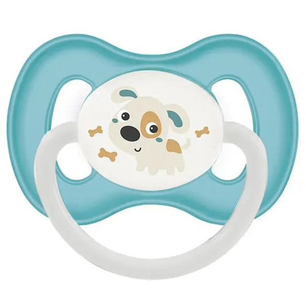 Силіконова симетрична пустушка Canpol Babies Bunny & Company 0-6 міс., бірюзовий (23/268_tur) - Pampik