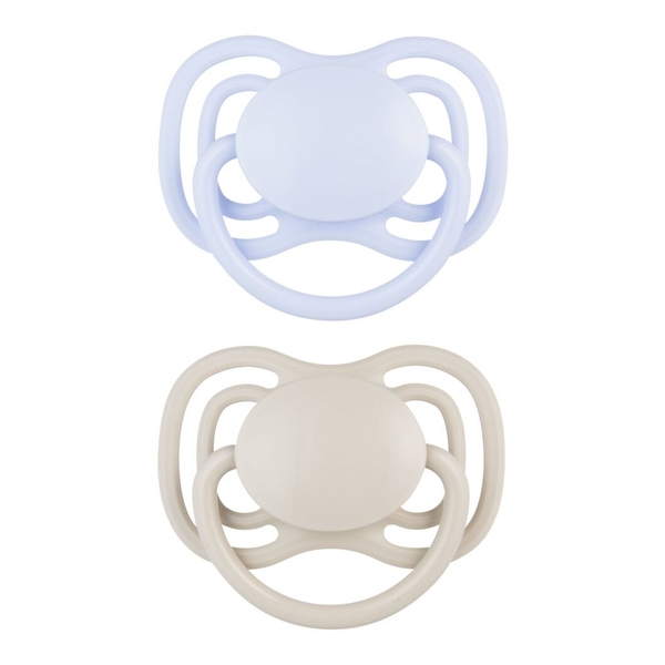 Силиконовая симметричная пустышка Canpol babies Dental Air, 18+ мес., 2 шт., голубой (23/227_blu) - Pampik - 2