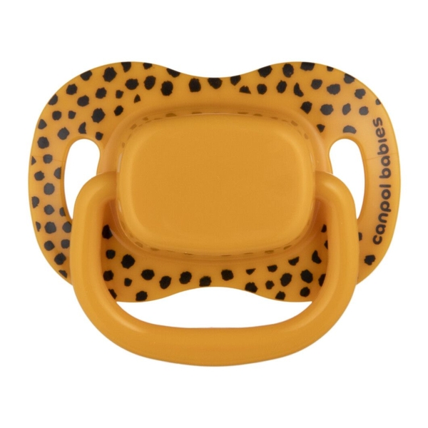 Силиконовая симметричная пустышка Canpol babies BabiesBoo, 6-18 мес., 2 шт., оранжевый (34/928_ora) - Pampik - 5
