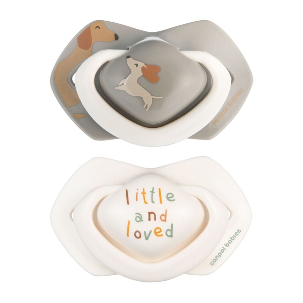 Силіконова симетрична пустушка Canpol babies Dogs, 0-6 міс., 2 шт. (22/670) - Pampik