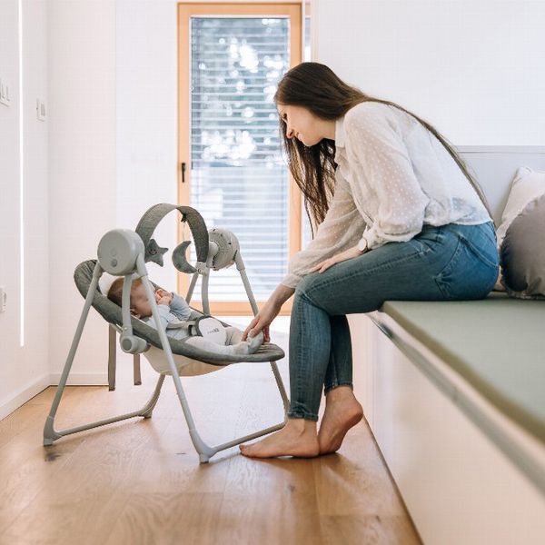 Гойдалка дитяча FreeON Snuggy Swing lines (84911) - Pampik - 5