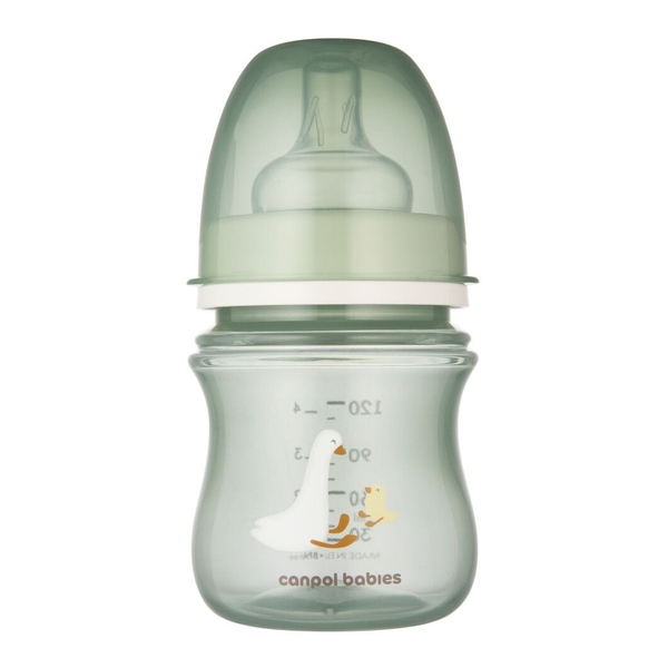 Пляшечка Canpol babies Easystart Гуси антиколікова з широким отвором, 120 мл (35/244) - Pampik