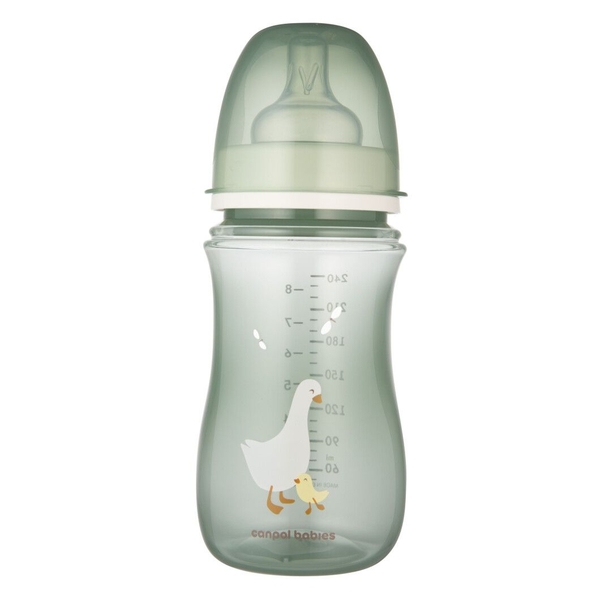 Пляшечка Canpol babies Easystart Гуси антиколікова з широким отвором, 240 мл (35/245) - Pampik