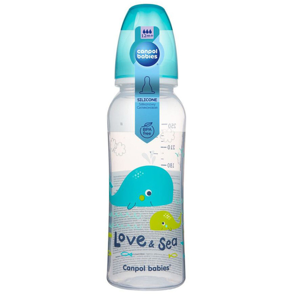 Пляшечка Canpol babies PP Love&Sea, 250 мл, бірюзовий (59/400_tur) - Pampik - 2