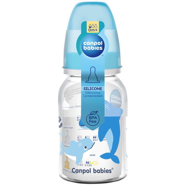 Пляшечка Canpol babies PP Love&Sea, 120 мл, блакитний (59/300_blu) - Pampik - 2