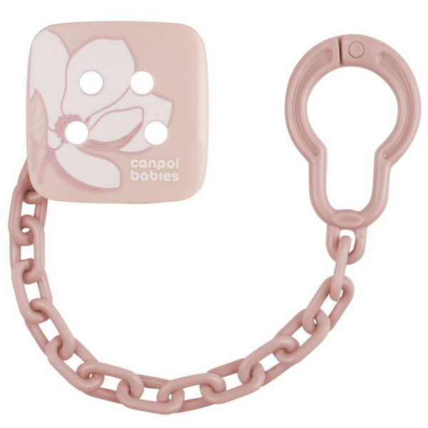 Ланцюжок для пустушки Canpol babies Gold, рожевий (2/440_pin) - Pampik