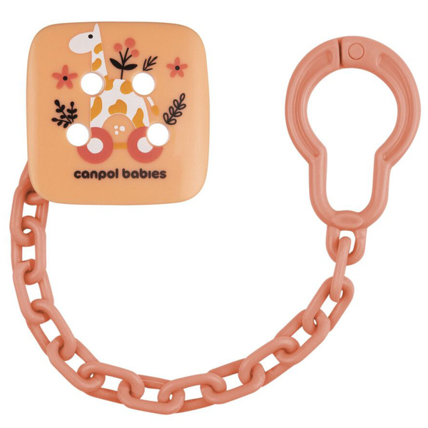 Цепочка для пустышки Canpol babies Toys, розовый (2/438_pin) - Pampik