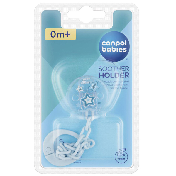Цепочка для пустышки Canpol babies Newborn Baby, голубой (10/877_blu) - Pampik - 2