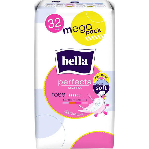 Прокладки гігієнічні Bella Perfecta Ultra Rose deo fresh 32 шт. - Pampik