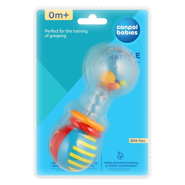 Брязкальце Canpol babies Прозора куля М'ячики (2/457_red) - Pampik - 2