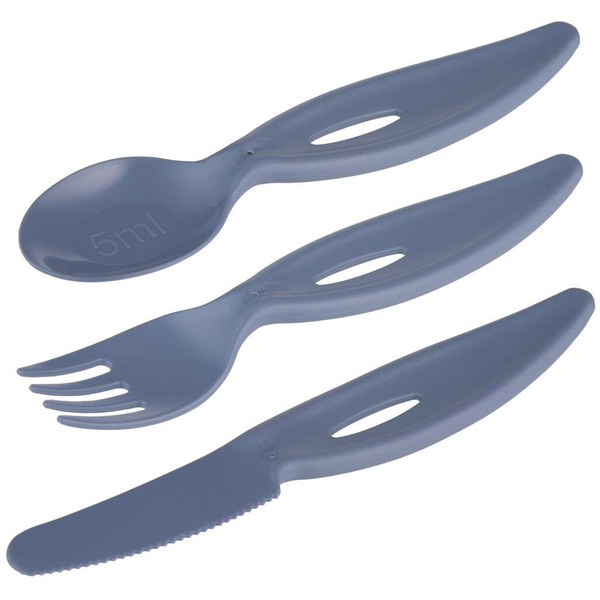 Набір столових приборів Canpol babies (виделка, ніж, ложка), блакитний (31/418_blu) - Pampik - 2