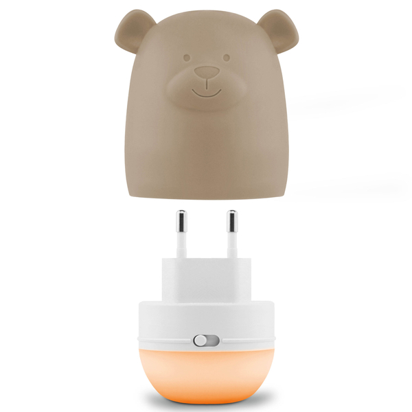 Ночник с датчиком сумерек Zazu Benny the Bear, серый (ZA-BENNY-01) - Pampik - 3