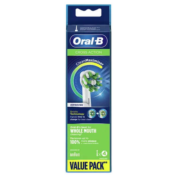 Змінні насадки для зубної щітки Oral -B Cross Action, 4 шт. - Pampik - 4