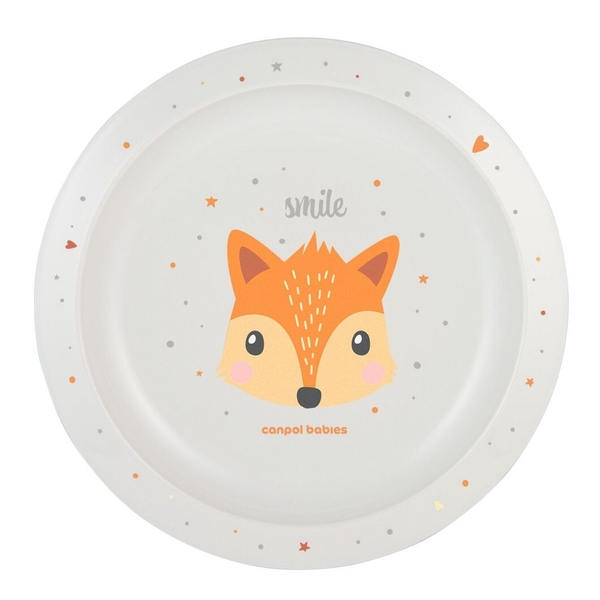 Тарiлка пластикова Canpol babies Cute Animals, помаранчевий (4/411_ora) - Pampik