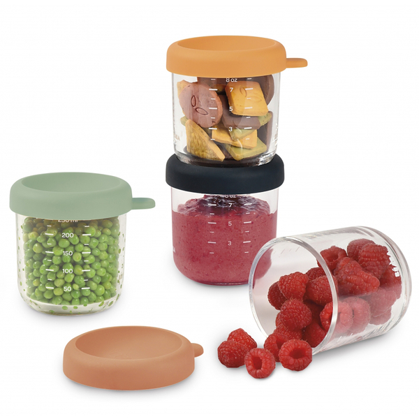 Набор стеклянных контейнеров для хранения Beaba, 4 шт., 4х250 мл (914009) - Pampik - 4
