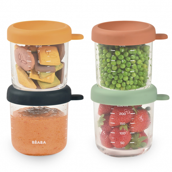 Набор стеклянных контейнеров для хранения Beaba, 4 шт., 4х250 мл (914009) - Pampik - 3