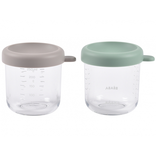 Набор стеклянных контейнеров для хранения Beaba, 2 шт., 2х250 мл (914011) - Pampik