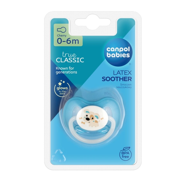 Латексная круглая пустышка Canpol babies Bunny&Company, 0-6 мес., синий (23/277_blu_new) - Pampik - 5