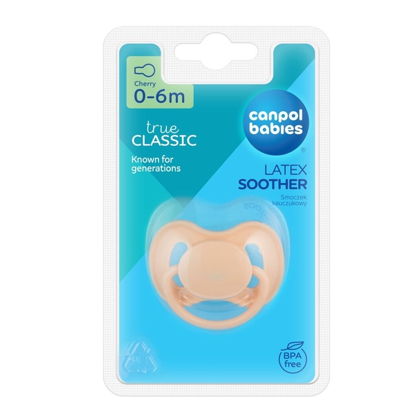 Латексная круглая пустышка Canpol babies Nude, 0-6 мес., кремовый (23/223_cre) - Pampik - 3