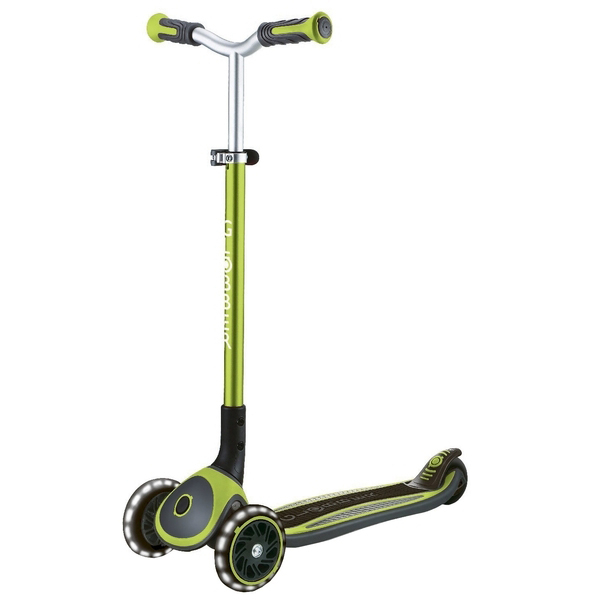 Самокат Globber Master Lights, колеса з підсвіткою, зелений (662-116-2) - Pampik