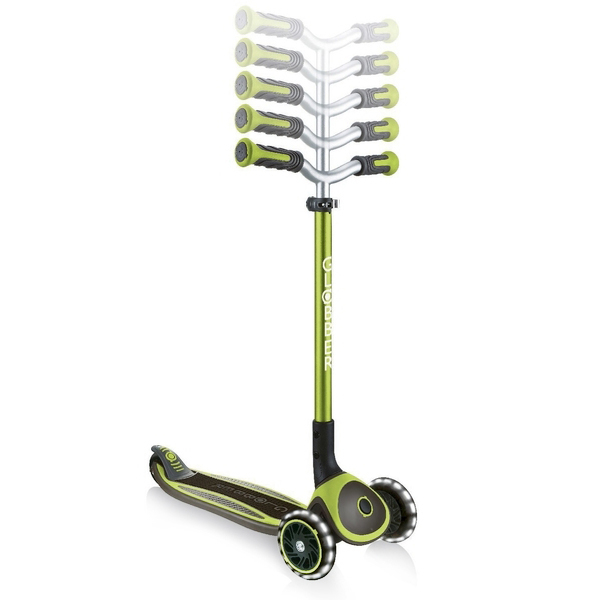 Самокат Globber Master Lights, колеса з підсвіткою, зелений (662-116-2) - Pampik - 3