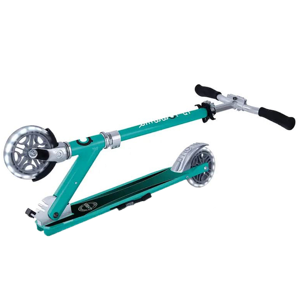 Самокат Globber Flow Element Lights, колеса з підсвічуванням, нефритовий (721-307) - Pampik - 7