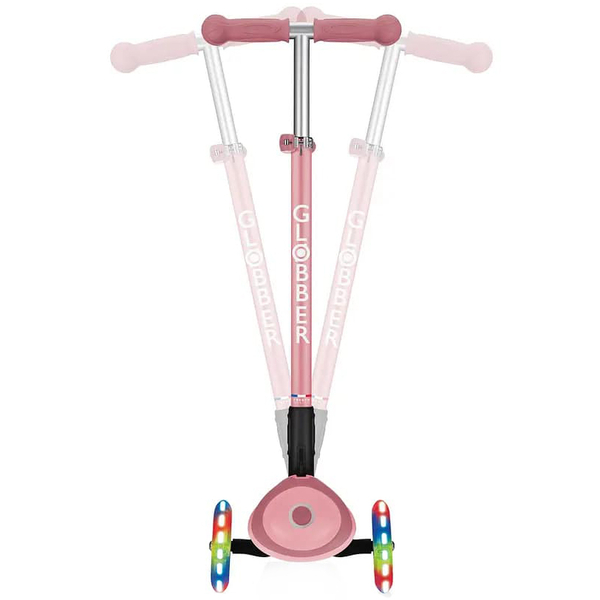 Самокат Globber Primo Foldable Plus Lights, колеса з підсвічуванням, пастельно-рожевий (439-210) - Pampik - 5