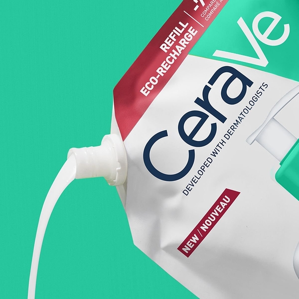 Інтенсивно очищувальний гель CeraVe для нормальної та жирної шкіри обличчя і тіла, змінний блок, 473 мл - Pampik - 5