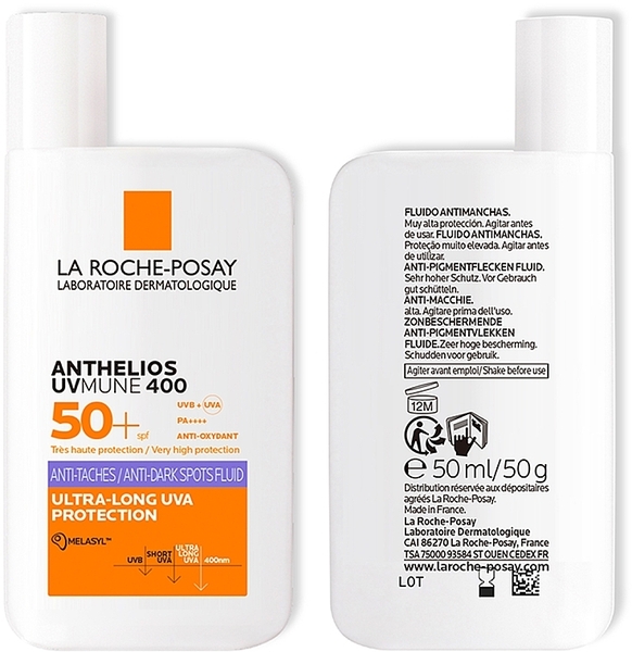 Сонцезахисний легкий корегуючий флюїд La Roche-Posay Anthelios UVmune 400 SPF50+, 50 мл - Pampik - 2