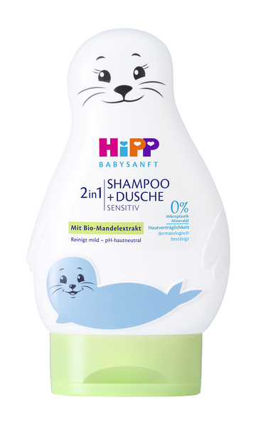 Дитячий шампунь та гель для купання HiPP BabySanft, 200 мл - Pampik