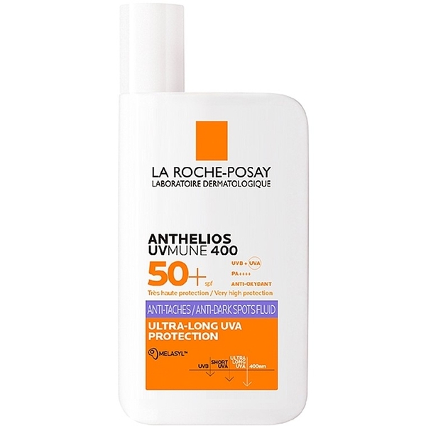 Сонцезахисний легкий корегуючий флюїд La Roche-Posay Anthelios UVmune 400 SPF50+, 50 мл - Pampik