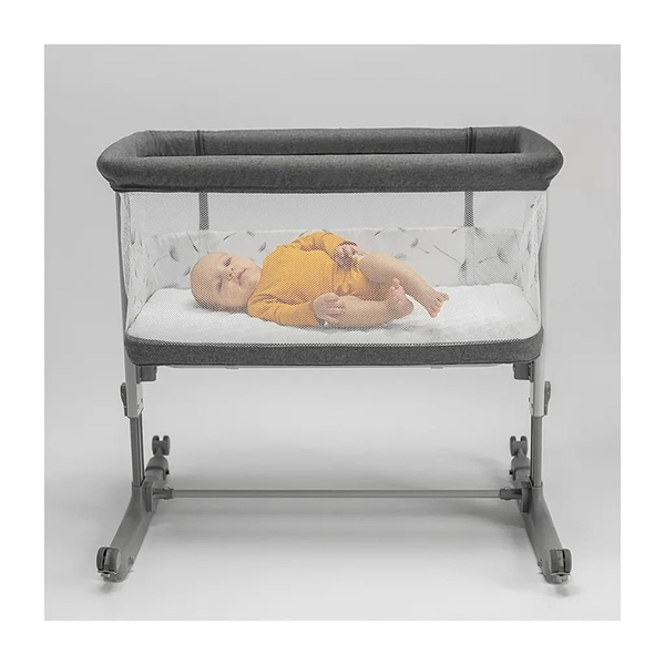 Ліжко приставне Lionelo 3-в-1 Aurora Gray Graphite, темно-сірий - Pampik - 4