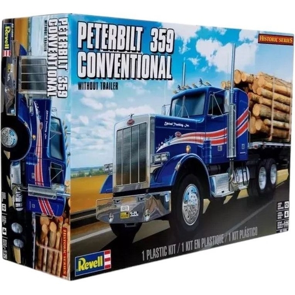 Сборная модель Revell Грузовой тягач Peterbilt 359, уровень 4, масштаб 1:25, 116 деталей (RVL-11506) - Pampik