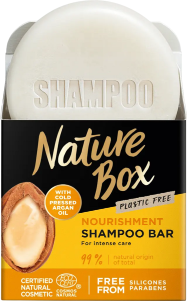 Твердый шампунь Nature Box для питания волос с аргановым маслом холодного отжима, 85 г - Pampik - 5