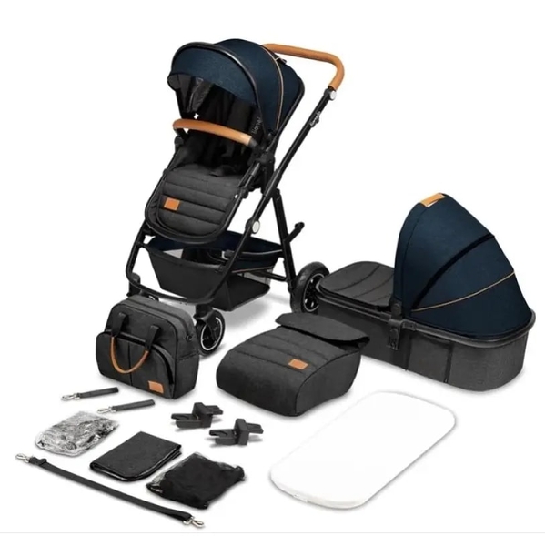Універсальна коляска 2 в 1 Lionelo Amber 2 Blue Navy, темно-синій - Pampik