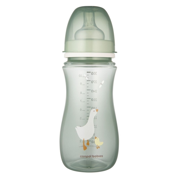 Пляшечка Canpol babies Easystart Гуси антиколікова з широким отвором, 300 мл (35/246) - Pampik