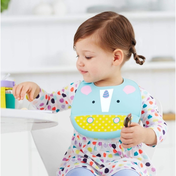 Нагрудник силиконовый Skip Hop Единорог (232204) - Pampik - 4