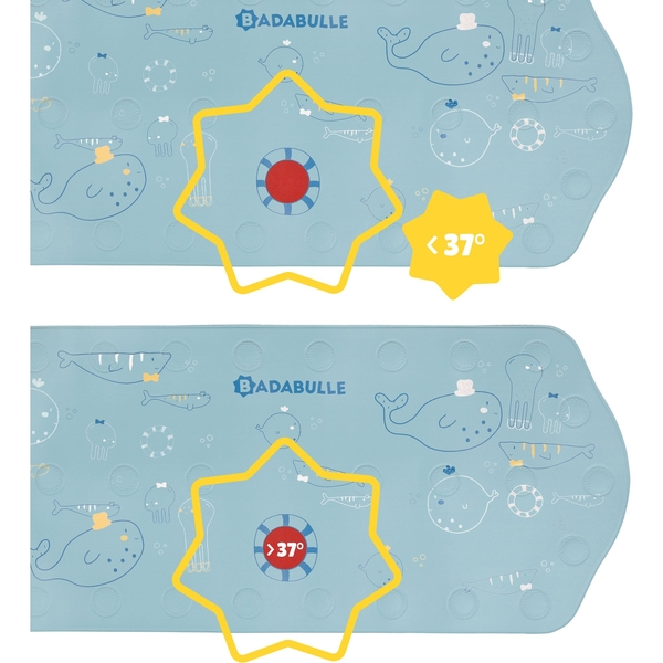 Килимок для ванни Badabulle XXL з індикатором температури, синій (B023014) - Pampik - 4