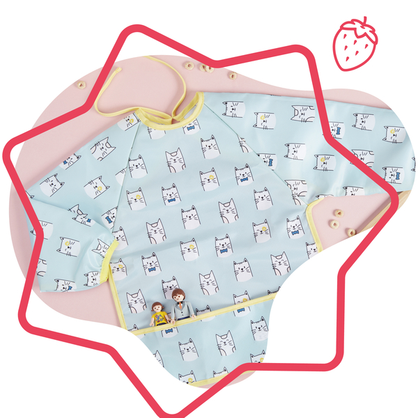 Нагрудник с длинными рукавами Badabulle, голубой (B007025) - Pampik - 5