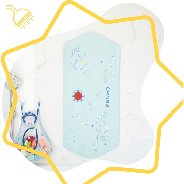 Килимок для ванни Badabulle XXL з індикатором температури, синій (B023014) - Pampik - 5