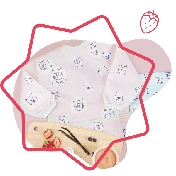 Нагрудник с длинными рукавами Badabulle, розовый (B007024) - Pampik - 5