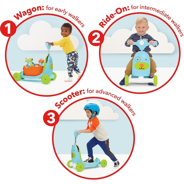 Самокат-каталка Skip Hop Zoo 3 в 1 Собачка (9H822910) - Pampik - 4