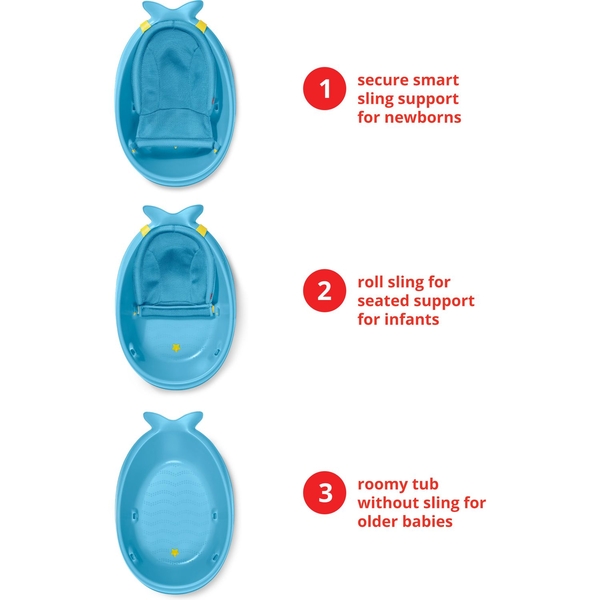 Ванночка Skip Hop Кит, 70 см, блакитний (235465) - Pampik - 5